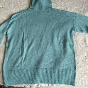 LOFT Aqua Cowl Neck Sweater
